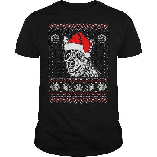 blue heeler christmas shirt