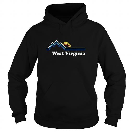 Retro West Virginia WV T Shirt Vintage Sunrise Mou
