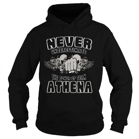 Never Underestimate The Power of Athena Hoodie Black 